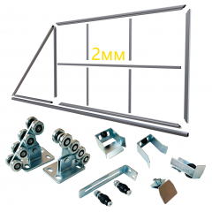  Комплект откатных ворот КСС "Свари сам" из Т-профиля для самостоятельной сборки 2 мм